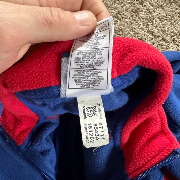 Reebok NFL New York Giants Blue Fleece Jacket Zip Up Football Men’s Size L - Picture 8 of 9